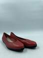 Authentic Salvatore Ferragamo Red Snake-Embossed Flats W 7.5B image number 3