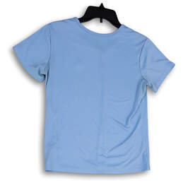 Womens Blue V-Neck Short Sleeve Regular Fit Pullover T-Shirt Size Medium alternative image
