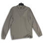 Mens Gray Long Sleeve Hooded Pullover T-Shirt Size Large image number 1