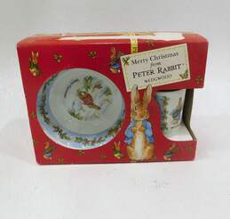 1996 Vintage Wedgewood Peter Rabbit Merry Christmas Dish Set