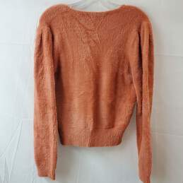 ASTR The Label Soft Orange V-Neck Sweater Size M alternative image