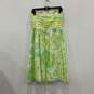 Lilly Pulitzer Womens Green Yellow Floral Strapless Back Zip Fit & Flare Dress 6 image number 2