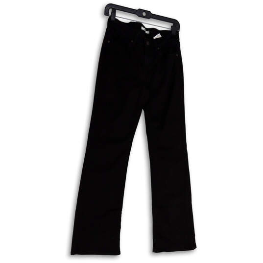 Mens Black Denim Dark Wash Pockets Stretch Straight Leg Jeans Size 27x32 image number 1