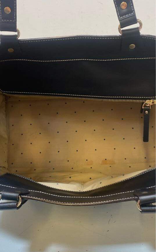 Kate Spade Black Leather Shoulder Zip Tote Bag image number 4