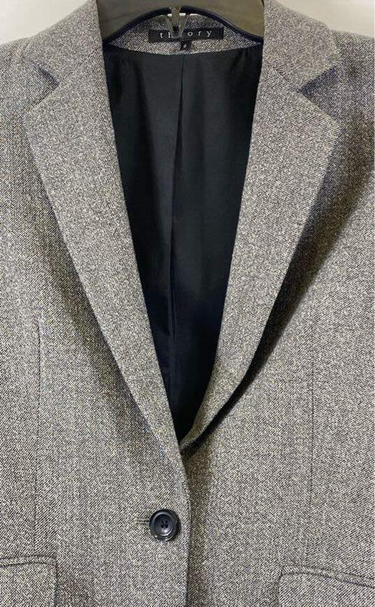 Theory Gray Suit Jacket - Size 0 image number 3
