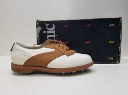 Etonic Stabilites Tan White Lace Up Golf Shoes Size 9M