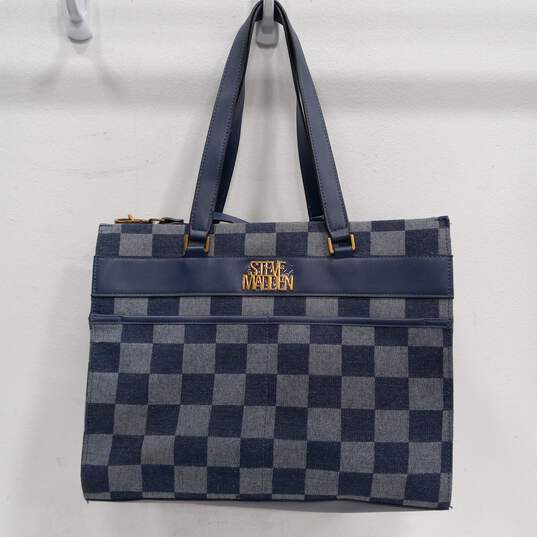 Women's Blue & Gray Steve Madden Checkerboard Purse image number 1