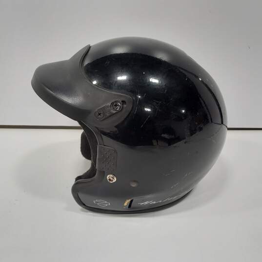 Harley Davidson Black Motorcycle Helmet image number 2