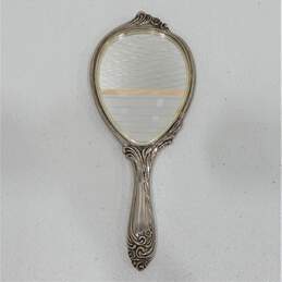 Vintage Silver Plate Art Nouveau Vanity Mirror & Velvet Clutch Purse Handbags alternative image