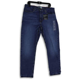 NWT Mens Blue Denim Medium Wash Classic Fit Straight Leg Jeans Size 36X32