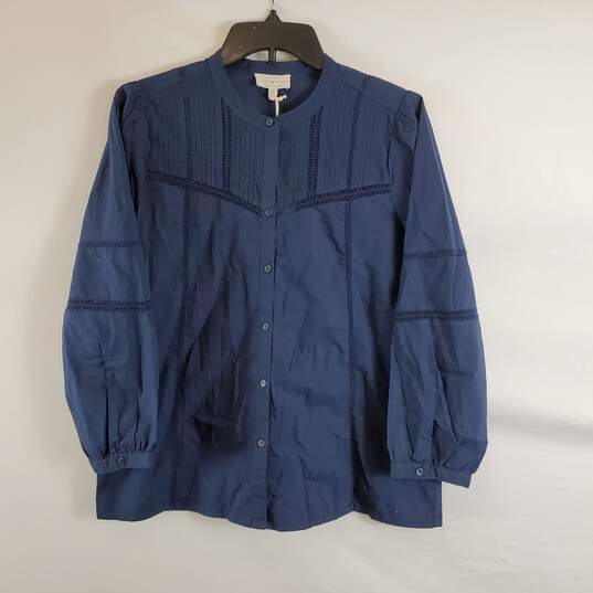 Lucky Brand Women Navy Button Up S NWT image number 1