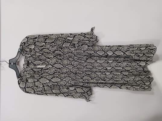 Women’s Snake Skin Fit & Flare Timeless Dress Sz M NWT image number 1