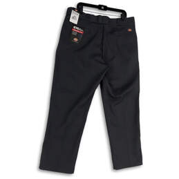 Mens Gray Flat Front Pockets Original Fit Straight Leg Dress Pants Sz 40x30