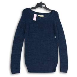 NWT Ann Taylor LOFT Womens Blue Long Sleeve Pullover Tunic Sweater Size Medium