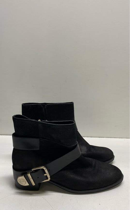Vince Camuto Leather Romeo Buckle Ankle Booties Black 9.5 image number 3