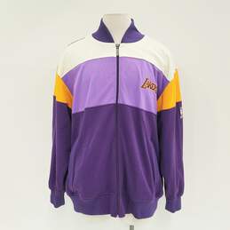 Mitchell & Ness Hardwood Classics Men's Los Angeles Lakers Zip-Up Multi-Color Jacket Sz. L