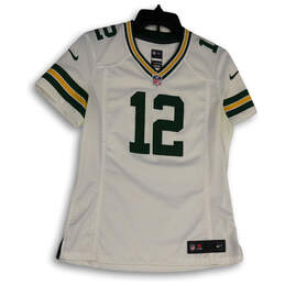 Mens White Green Bay Packers Aaron Rodgers #12 Jersey Size Medium