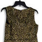 NWT Womens Brown Animal Print Sleeveless Back Zip Sheath Dress Size 6 image number 4