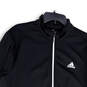 Womens Black Long Sleeve Mock Neck Full-Zip Activewear Track Jacket Size M image number 3