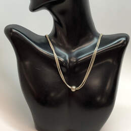 Designer Silpada Sterling Silver Triple Strand Chain Round Charm Necklace