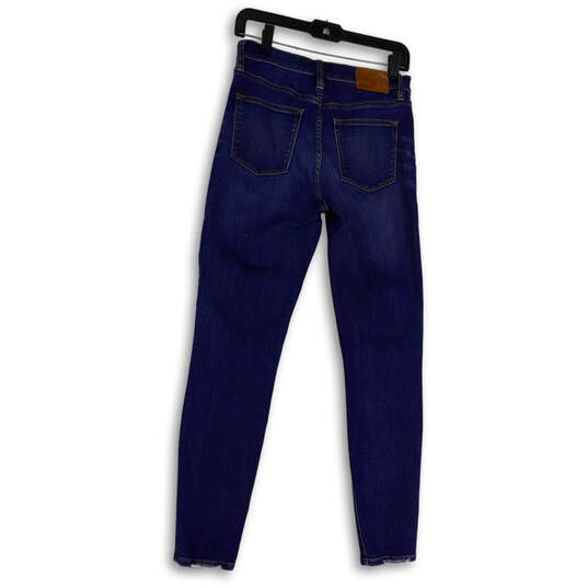 Womens Blue Denim Medium Wash Pockets Stretch Skinny Jeans Size 27 image number 2