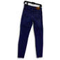 Womens Blue Denim Medium Wash Pockets Stretch Skinny Jeans Size 27 image number 2