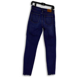 Womens Blue Denim Medium Wash Pockets Stretch Skinny Jeans Size 27 alternative image