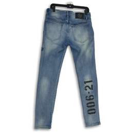 Gala Womens Blue Denim Light Wash 5-Pocket Design Straight Leg Jeans Size 2 alternative image