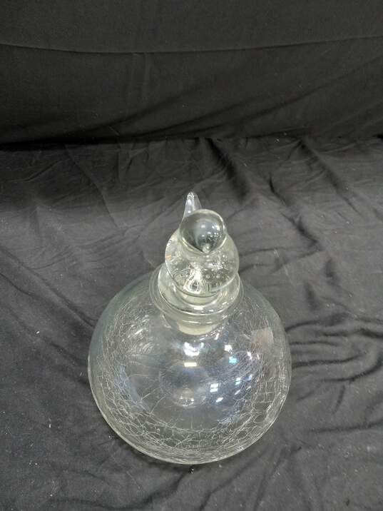 Clear Glass Crackle Decanter & Stopper image number 4