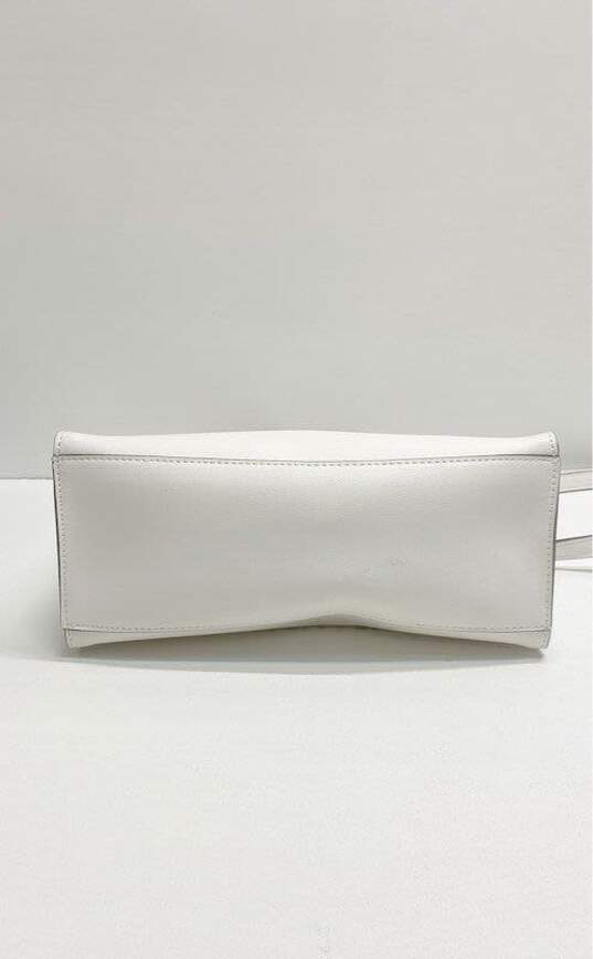 Nanette Lepore White Floral Cut Out Crossbody Shoulder Bag image number 6