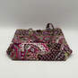 Womens Pink Paisley Print Quilted Inner Pocket Double Handle Tote Bag image number 3