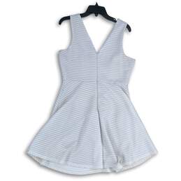 Maurices Womens White Pinstriped Sleeveless Back Zip Short A-Line Dress Sz 11/12 alternative image