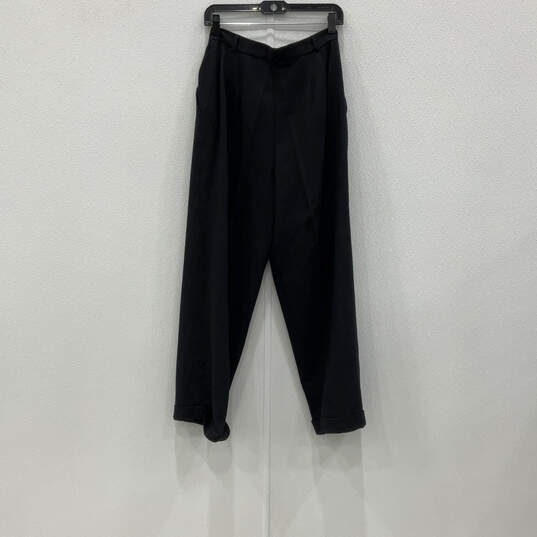 NWT Womens Black Notch Lapel Two Piece Blazer And Pants Suit Set Size 10P image number 5