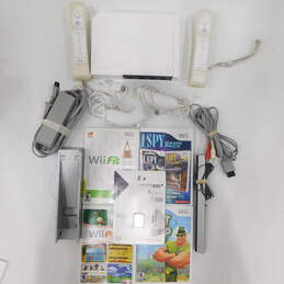Nintendo Wii W/ 4 Games + 2 Controllers + Stand alternative image