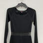 NWT Womens Black Round Neck Long Sleeve Regular Fit Sheath Dress Size S image number 3