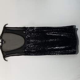 DKNY Sheer & Sequin Dress Black M