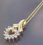 Elegant 10K Yellow Gold Diamond Accent Open Heart Pendant Necklace 1.4g image number 5