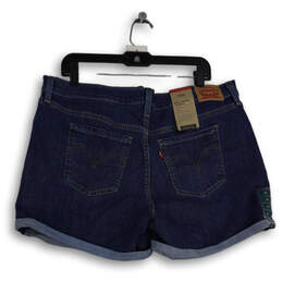 NWT Womens Blue Denim Distressed 5-Pocket Design Cuffed Shorts Size 34 alternative image