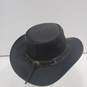 Conner Australian Down Under Black Leather Hat Size M image number 2