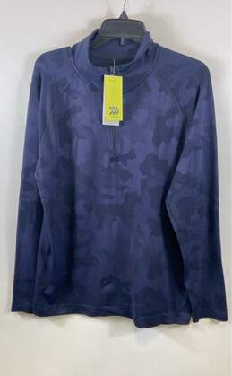 All In Motion Men Blue Camo Activewear Long Sleeve Shirt L