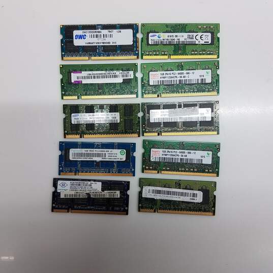 Lot of 10 Mixed PC3 DD3 Laptop Memory Ram #2 image number 1
