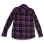 Eddie Bauer Womens Purple Plaid Spread Collar Long Sleeve Button-Up Shirt Size M image number 2