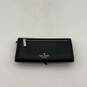 Kate Spade New York Womens Black Leather Magnetic Bifold Clutch Wallet image number 2