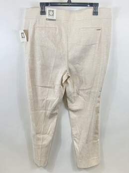 Anne Klein Women Ivory Plaid Dress Pants XL alternative image