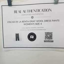 AUTHENTICATED WMNS OSCAR DE LA RENTA WOOL DRESS PANTS SZ 4 alternative image