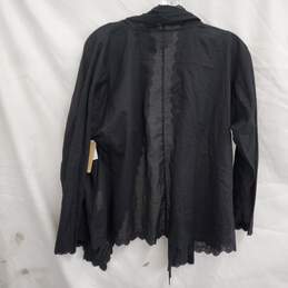 DKNY Pure Black Sheer Open Front Cardigan Women's Size M/L - NWT alternative image