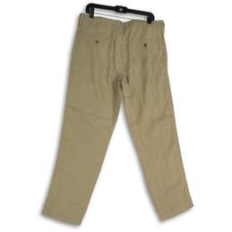 NWT Mens Khaki Flat Front Slash Pockets Straight Leg Chino Pants Size 36x30 alternative image