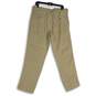 NWT Mens Khaki Flat Front Slash Pockets Straight Leg Chino Pants Size 36x30 image number 2