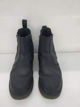 Men Dr Martens Alyson Black Leather Snowgrip Flat Chelsea Boots Size-9L Used
