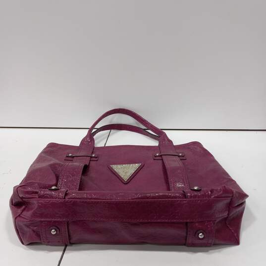 Women's Guess Purple Tote Purse image number 4